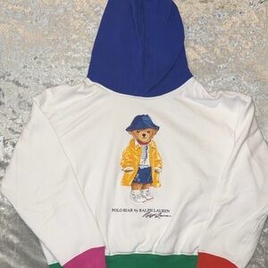 Ralph Lauren Kids' Colorful Polo Bear Hoodie